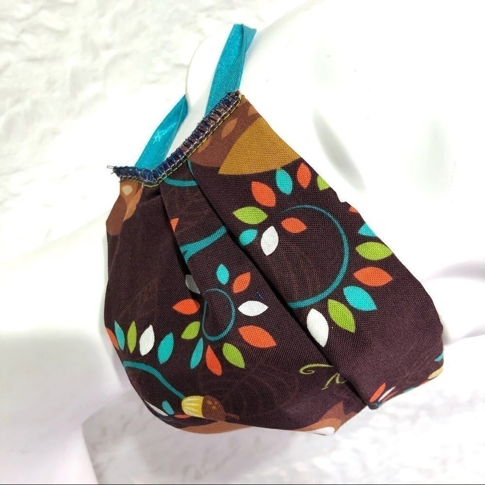 Owl leaves brown face mask PPE protection cover